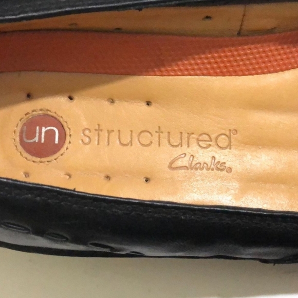 Clarks 86325 Unstructured Black Med Wedge Pumps Comfort Shoe Size 10 - Picture 6 of 8